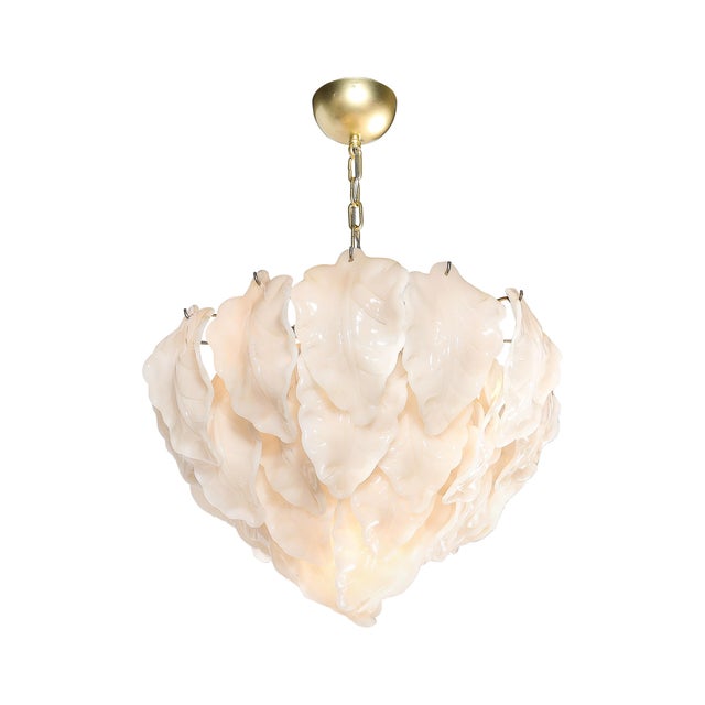 This exquisite mid-century modernist chandelier, crafted by Mazzega, showcases the timeless appeal of Murano glass...