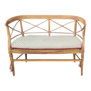 Vintage Hollywood Regency French Empire Style Settee For Sale