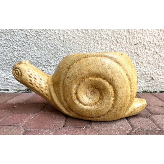 Large Snail Terra Cotta Glazed Planter For Sale - Image 13 of 13