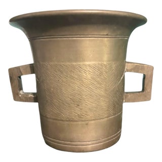Vintage Pharmacy Apothecary Brass Mortar For Sale