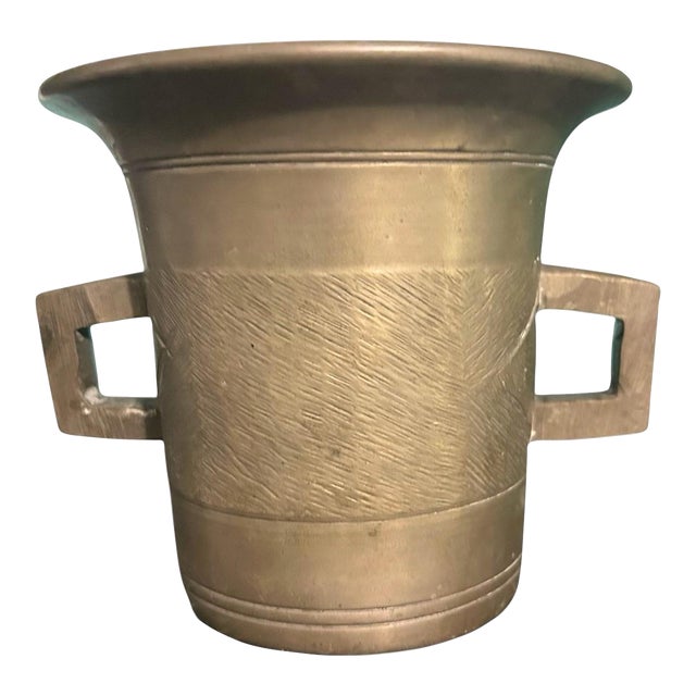 Vintage Pharmacy Apothecary Brass Mortar For Sale