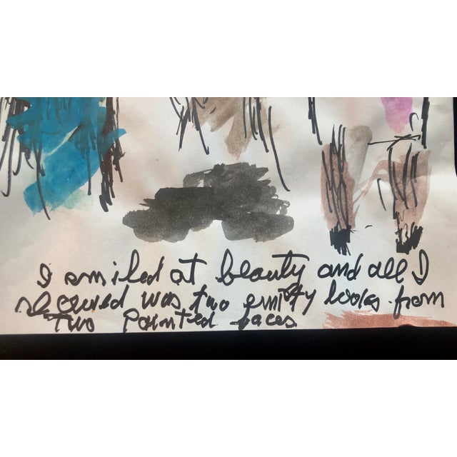 American Peter Emanuel Goldman, Modernist Watercolor Painting Peter Goldman American Filmmaker Neo Expressionist, 2020 For Sale - Image 3 of 6