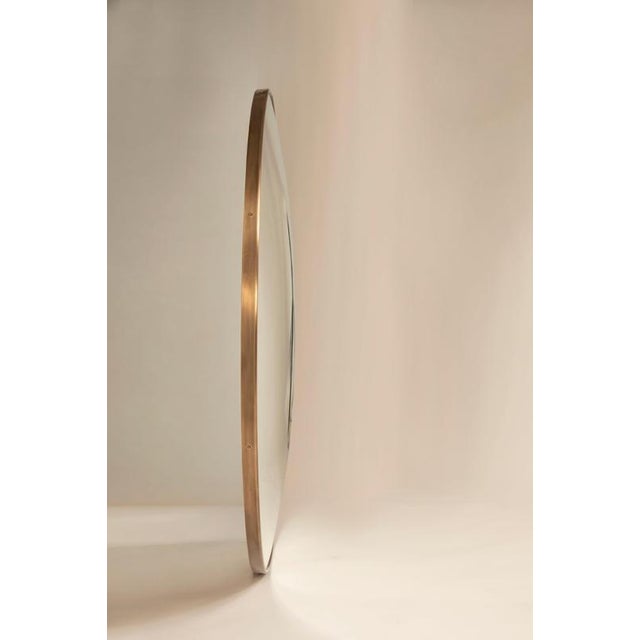 Convex Mirror with Brass Frame by Johanna Grawunder For Sale - Image 4 of 10