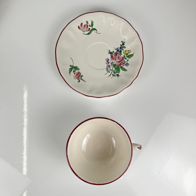 1980s Large Streetlight Cups with Saucers from KG Lunéville, 1980s, Set of 10 For Sale - Image 5 of 12