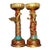 Vintage Pair of Cloisonne Candlesticks - Dragon & Phoenix Motif For Sale