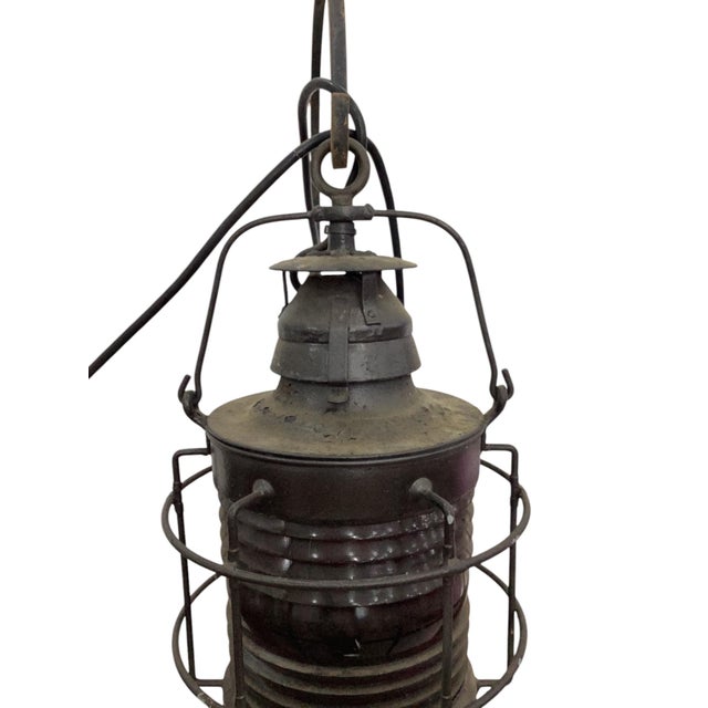 Pair of 19th Nautical Ships Lantern For Sale - Image 4 of 12