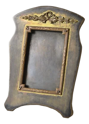 Antique Brass Picture Frame, 1890s