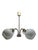 Cream Postmodern Brass and Glass Chandelier, Poland, 1970s For Sale - Image 8 of 18