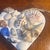 Sculpture Materials Seashell Encrusted White Heart Mosaic Heart Door Hanger Nautical Coastal Home Accent For Sale - Image 7 of 9