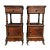 Louis XVI Style Bedside Tables in Mahogany and Rosewood, Set of 2 For Sale
