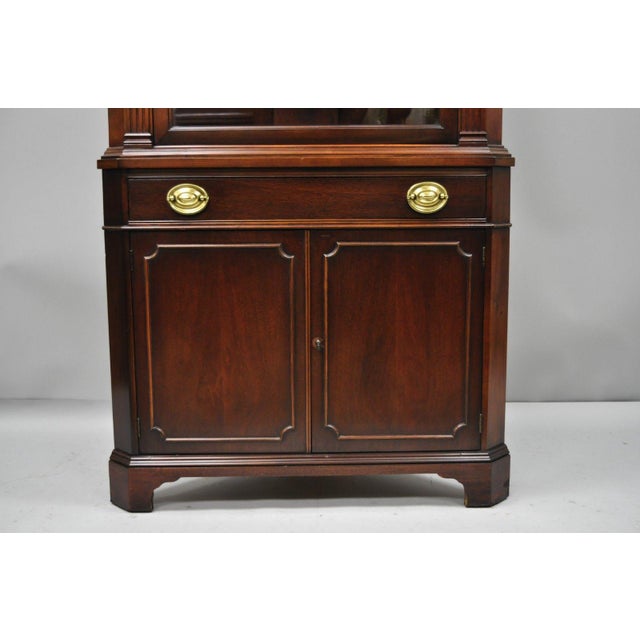 Drexel New Hampton Court Mahogany Glass Door Corner China ...