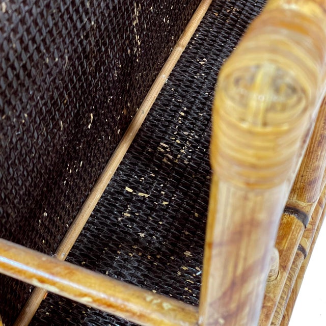 Rattan and Cane Magazine Stand For Sale - Image 10 of 10