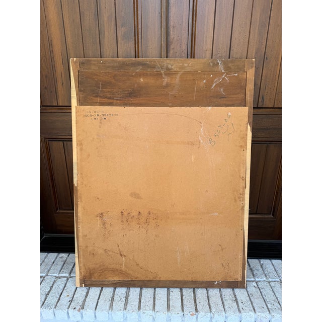 Brown Vintage 1970s Lane Staccato Brutalist Large Mirror For Sale - Image 8 of 9