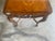 Brown c.1920's-30's French Louis XV Style Walnut Tea Table With Removable Glass Serving Tray Top For Sale - Image 8 of 9
