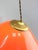 Mid-Century Modern Mid-Century Italian Orange Acrylic Glass and Brass Pendant Lamp from Guzzini, 1960s For Sale - Image 3 of 14