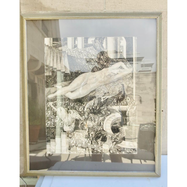 Figurative Albert DeCaris Circa 30s Pen Drawing Odalisque For Sale - Image 3 of 15