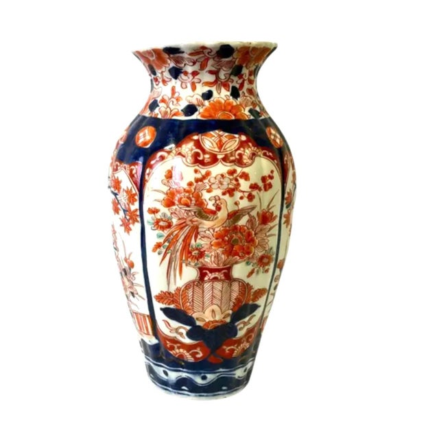 Ceramic 19th Century Japanese Imari Porcelain Vase, Hand-Painted For Sale - Image 7 of 7