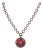 Bochic Ikon Bijoux Collection Red Hot Enamel Retro Necklace With White Topaz For Sale