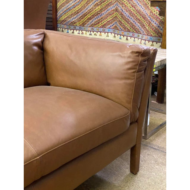 Brown Timothy Oulton “Rider Leather “ 2 Seater Loveseat For Sale - Image 8 of 12