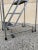 Vintage Ballymore Warehouse Garage 4 Step Metal Rolling Safety Ladder With Rails For Sale In Philadelphia - Image 6 of 10