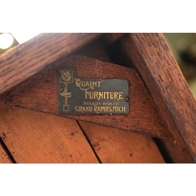 Stickley Brothers Antique Mission Oak Arts & Crafts Rocking Chair, Circa 1910 For Sale - Image 12 of 13