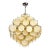 Modernist Hand-Blown Murano Glass Pagoda Form Disc Chandelier in Citrine Hue For Sale