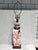 Red Vintage Japanese Porcelain Vase Table Lamp Featuring a Hand-Painted Red Cherry Blossom Floral For Sale - Image 8 of 9