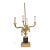 Vintage Laudarte SRL Italy Made Gilt Brass Candelabra Marble Table Lamp For Sale