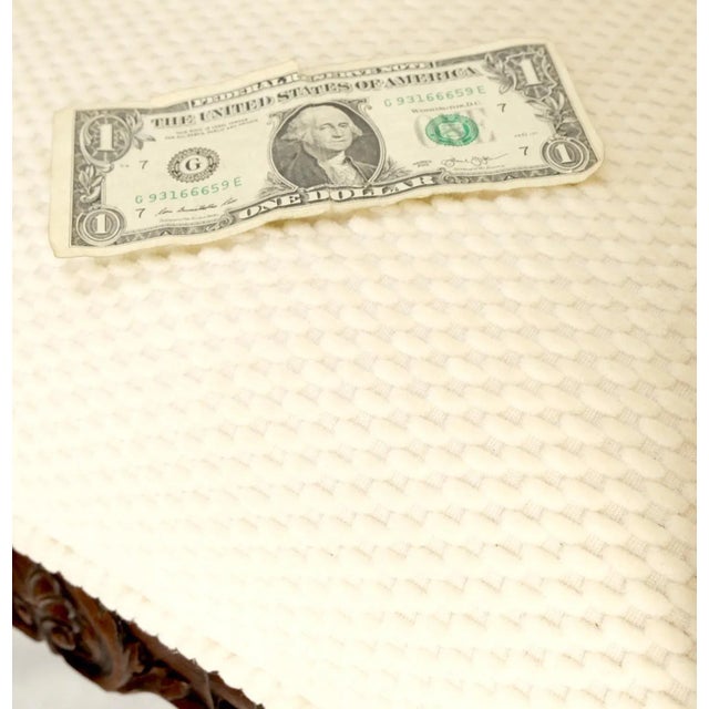 Deep Arms Mahogany Carved Frame Lounge Fireside Chair For Sale - Image 4 of 13