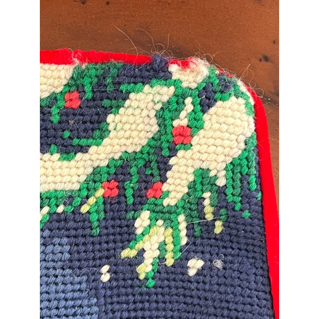 1980s Vintage Snowman Needlepoint Pillow Cover For Sale - Image 5 of 7