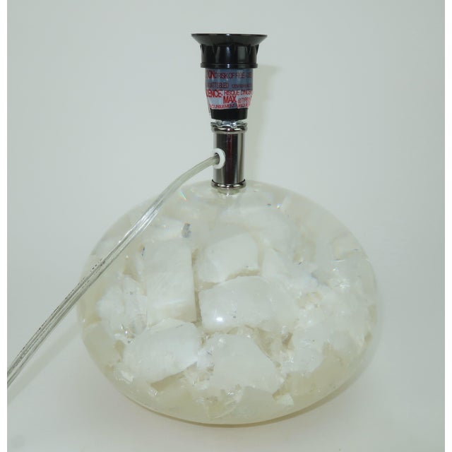 Currey & Company Odette Encased Quartz Acrylic Table Lamp For Sale - Image 10 of 15