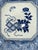 Antique Japanese Octagonal Blue and White Porcelain Plate With Butterly and Floral Design For Sale - Image 4 of 18