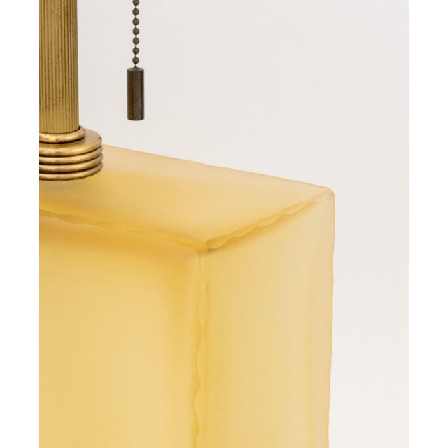 Pair of John Hutton for Donghia Increspato Murano Glass Lamps For Sale In New York - Image 6 of 8
