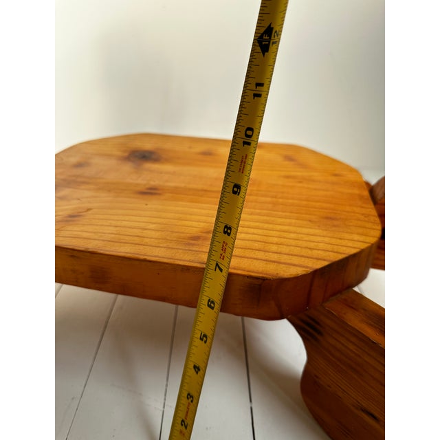 Vintage Handmade Folk Art Furniture Turtle Plant Stand or Stool For Sale - Image 6 of 9