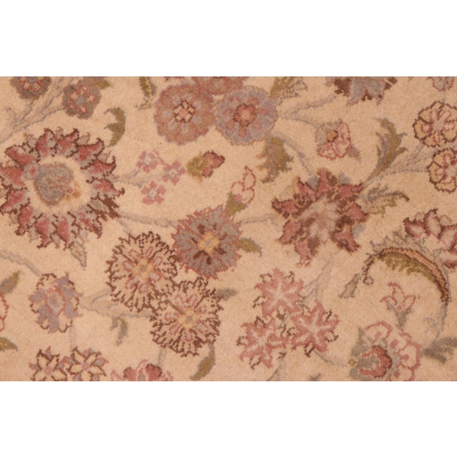 Floral 1990's Medallion Pak-Persian Beige/Brown Wool Rug - 6'2'' X 9'3'' For Sale In New York - Image 6 of 9