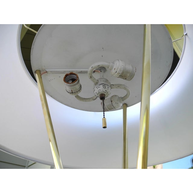 Brass Mid-Century Brass Tripod Floor Lamp by Th Robsjohn Gibbings for Hansen Lighting For Sale - Image 8 of 9