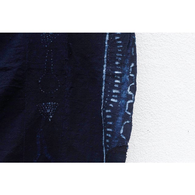 African Ayo Indigo Mud Cloth For Sale - Image 3 of 7