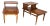 Mid-Century Modern Lane Step End Tables With Inlaid Walnut Burl Style #1927 - a Pair For Sale