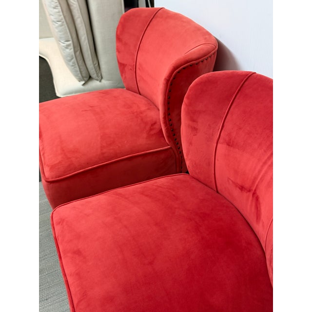 World Market Quincy Slipper Chairs, Pair For Sale - Image 4 of 12