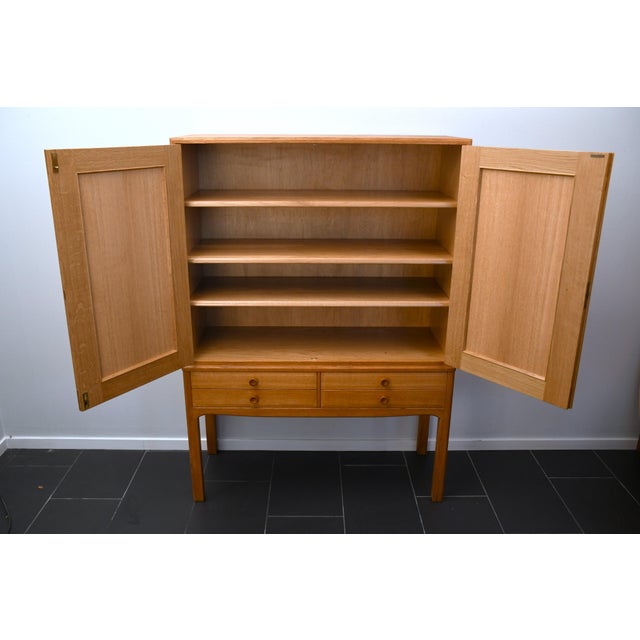 1970s Swedish Oak Cabinet by Carl Malmsten for Carl Löfving & Söner Ab, 1970s For Sale - Image 5 of 12