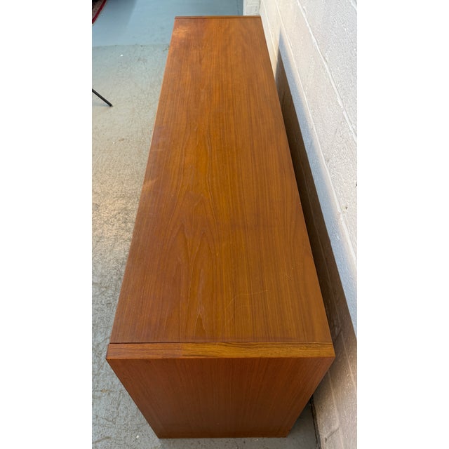 Vintage Danish Teak Sliding Door Credenza For Sale - Image 14 of 18