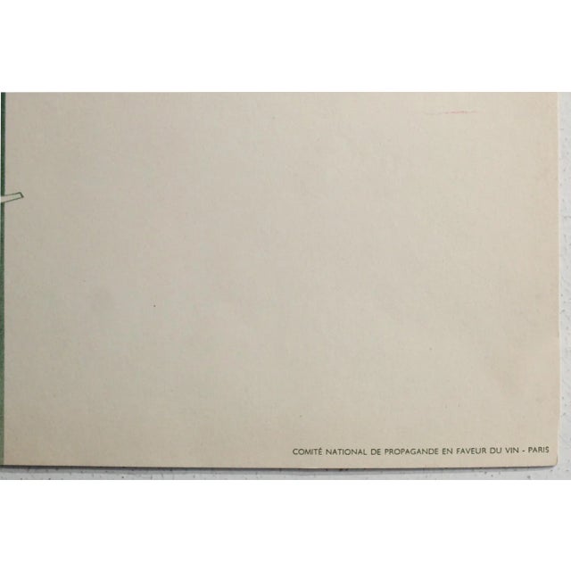 1950s 1950s Vintage French Wine Poster, Le Vin De France Vous Réjouit Le Coeur - Hervé Baille For Sale - Image 5 of 5