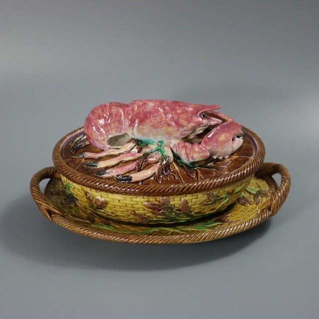 George Jones Majolica Lobster Dish For Sale - Image 6 of 18
