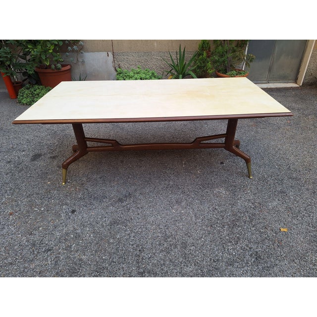 Wooden Console Table with Burl Wood Top and Formica Top, 1950s For Sale - Image 6 of 18
