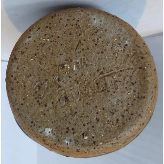 1950s Barbara Garrett Organic Mid Century Modern Pair of Stylized Stoneware Pottery Owls For Sale - Image 12 of 12