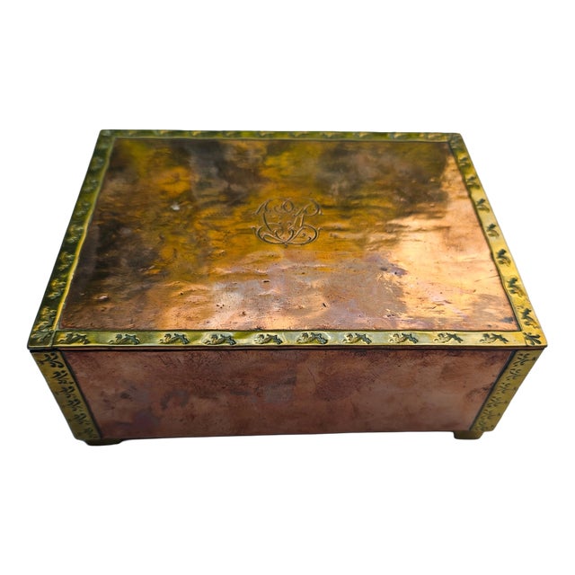 Pre-War Heraldic Box in Copper, 1890s For Sale