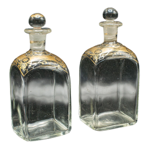 Pair of Antique Tincture Bottles, English, Glass Apothecary Jars, Georgian, 1800