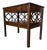 1970s Hollywood Regency Chinoiserie Burl Wood Two-Tier Nightstand / End Table For Sale