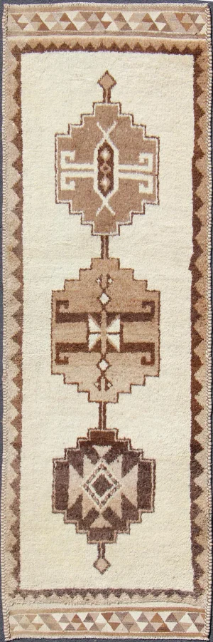 Vintage Tribal Turkish Tulu Runner- 3′5″ × 10′3″