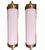 Art Deco Vintage Art Deco Light Old Lamp Wall Sconces Fixture Brass & Pink Glass Rod Ship Light - Pair For Sale - Image 3 of 5